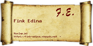 Fink Edina névjegykártya